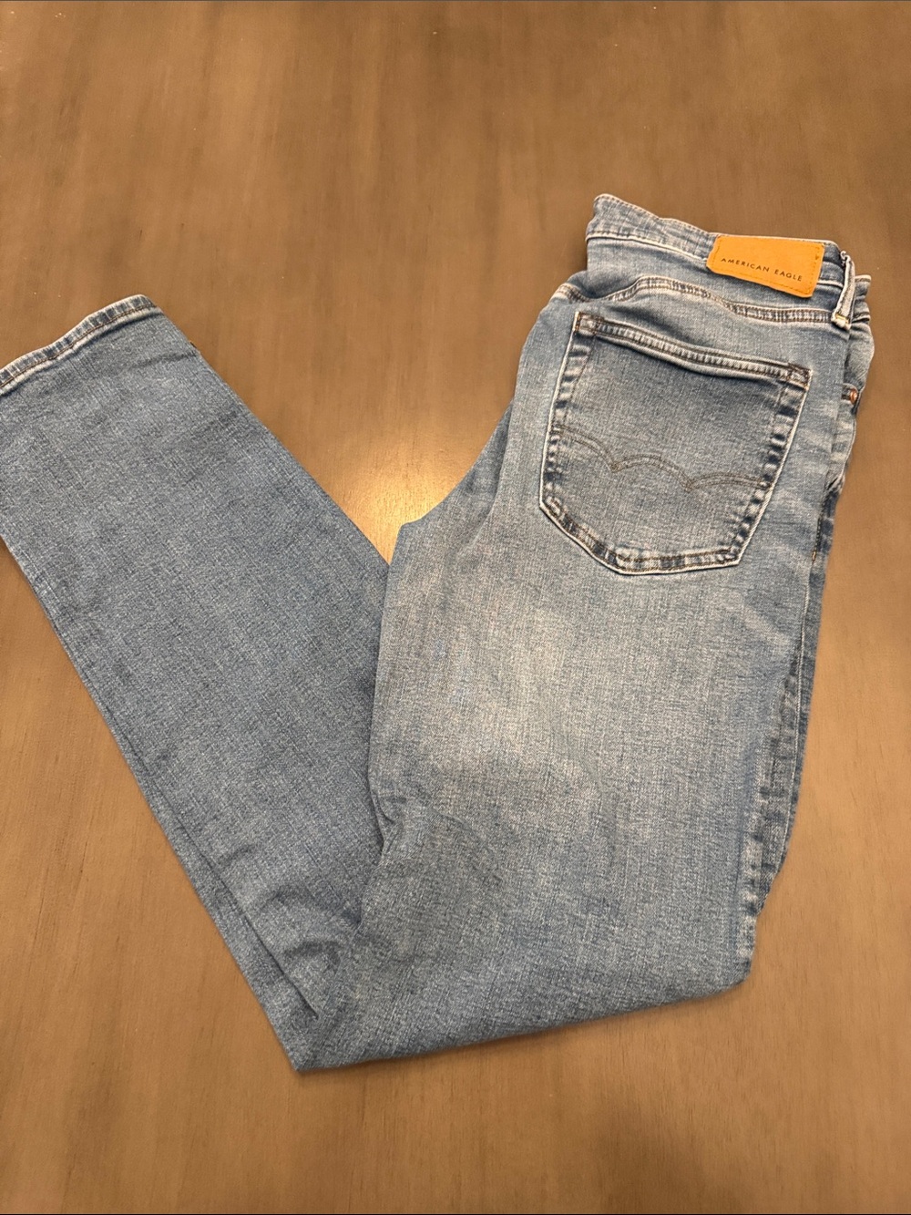American Eagle Outfitters Faded Light Blue Slim Straight Jeans